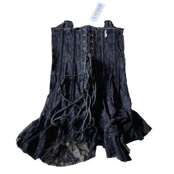 Daisy Corsets Women's M Black Lace Victorian Goth Gothic Cosplay Alternative - Picture 2 of 3